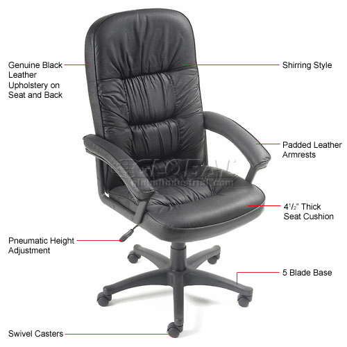High Back Executive Plush Leather Chair